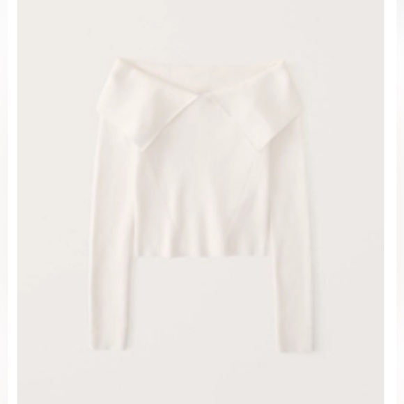 Abercrombie & Fitch Off-The-Shoulder Slim Sweater - Picture 1 of 6